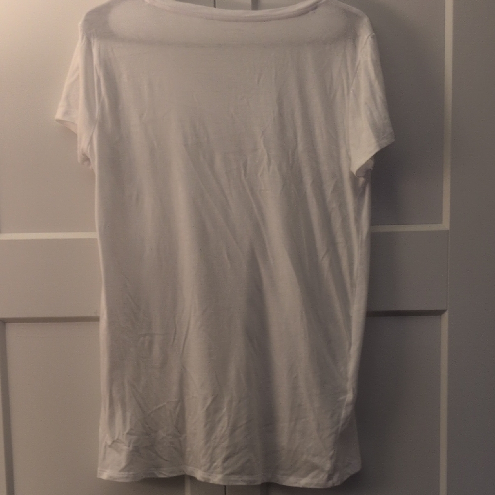 Michael Kors White and Gold Logo Tee - Picture 7 of 7